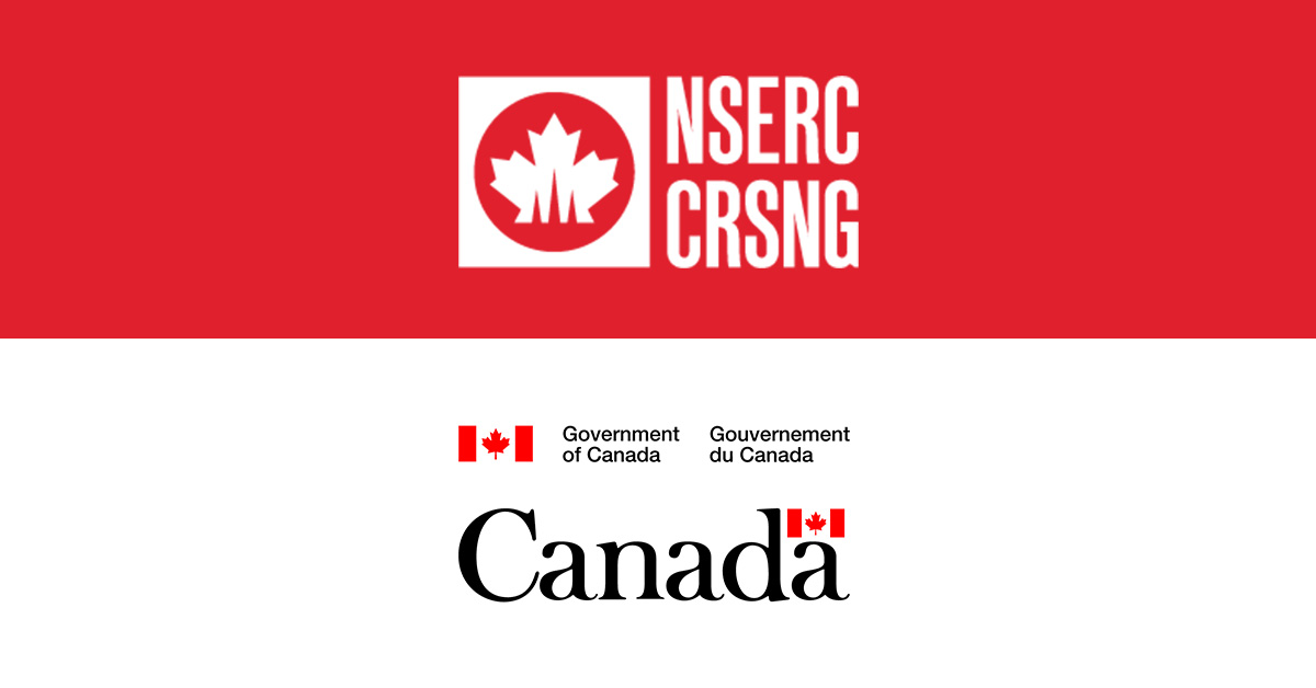 Logo du Conseil de recherches en sciences naturelles et en génie du Canada avec logo du gouvernement du Canada