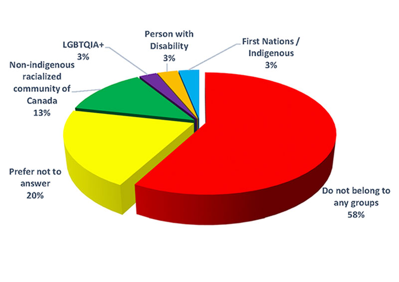 Speaker Distribution by Equity Groups Pie Chart