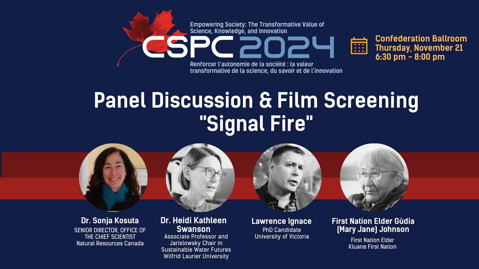 CSPC2024 Banners -- Pre Gala Reception, Gala Dinner - Panel Disc